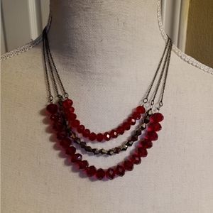 Sparkly Beaded Multilayer Statement Necklace